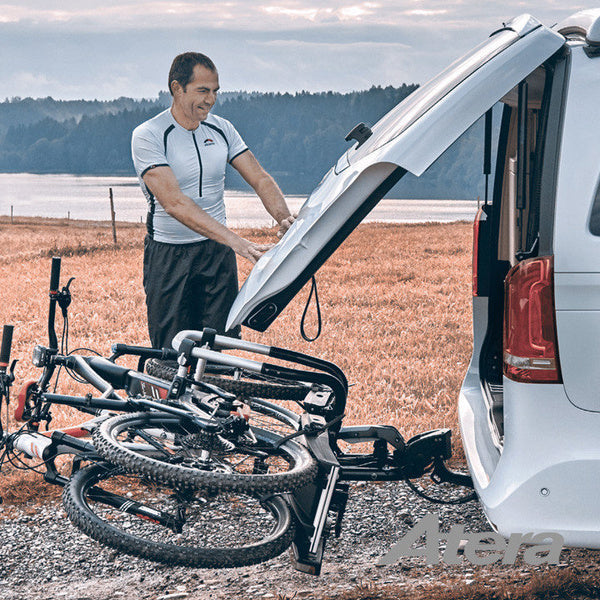 Atera Genio Pro Anhängerkupplungsplattform für 2 Fahrräder + Adapter für 3. Fahrrad-Neu