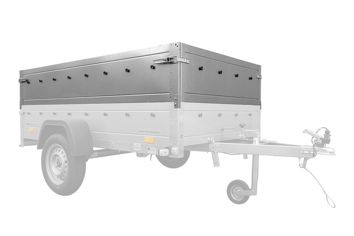 Autotransportanhänger 230×125 UNITRAILER FORCE 230 KIPP mit BIS-Seitenwänden und Aluminiumabdeckung-Neu