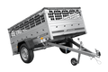 Einachsanhänger 200×125 UNITRAILER GARDEN 201 KIPP mit Gitterseitenwänden und grauer Abdeckung-Neu