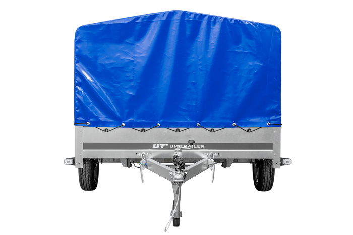 Einachsanhänger 264×150 UNITRAILER GARDEN 265 KIPP mit H-800 Rahmen und blauer Plane-Neu