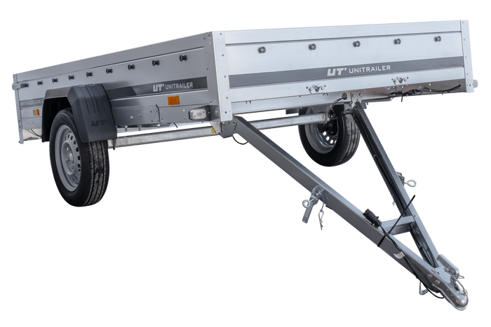 Einachsanhänger 264×150 UNITRAILER GARDEN 265 KIPP mit H-800 Rahmen und blauer Plane-Neu